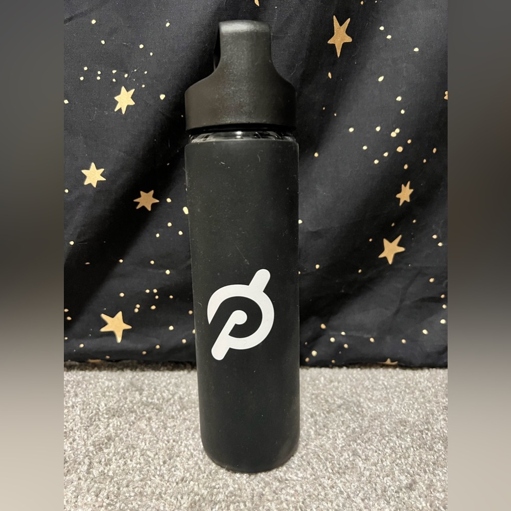 Peloton glass water bottle